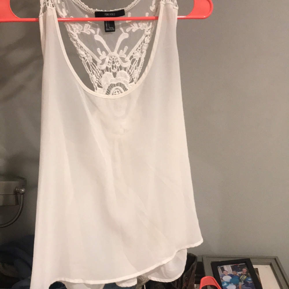 Forever 21 beige flowy tank